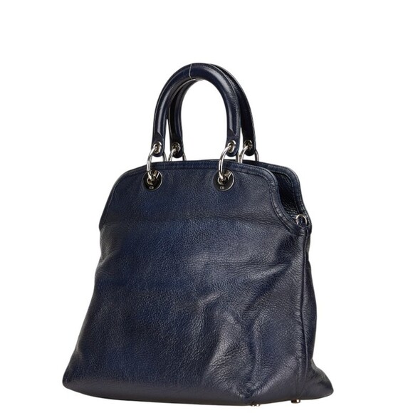 CHRISTIAN DIOR Blue Leather Shoulder Bag - Picture 2 of 13
